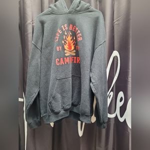 Large unisex hooded sweatshirt